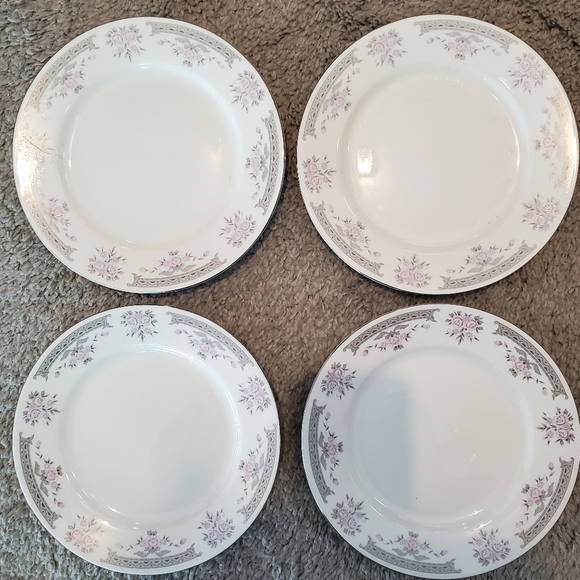 Dynasty Fine China Colleen 1008-20 Lot Of 4 Dinner Plates 8" Set of 4 - Picture 4 of 4